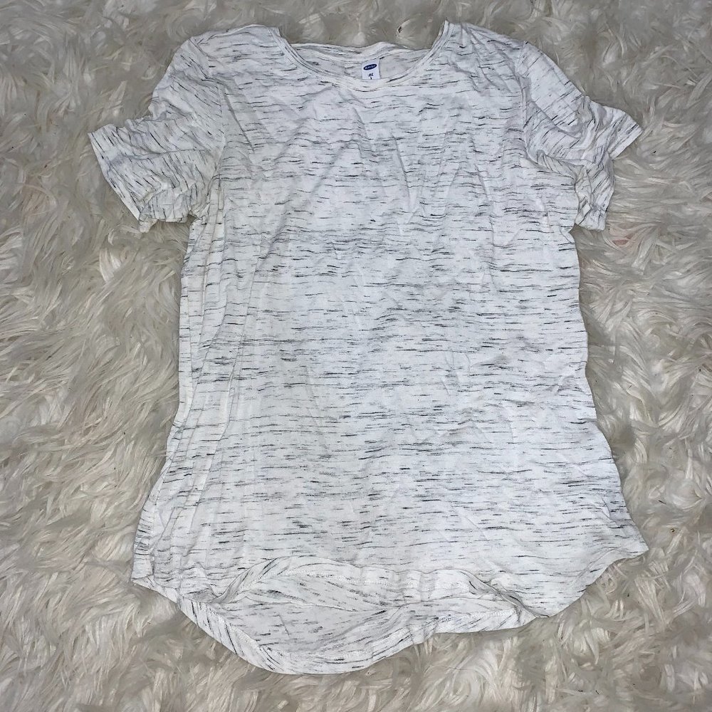 Old Navy White/Gray Athletic Top